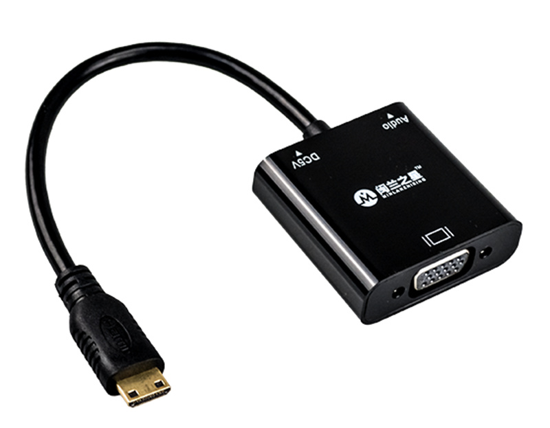 mini HDMI轉VGA轉換器 帶音頻、（ML-MH V14-Y）