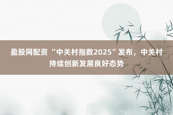 盈股网配资 “中关村指数2025”发布，中关村持续创新发展良好态势