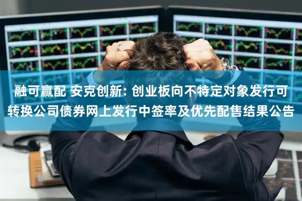 融可赢配 安克创新: 创业板向不特定对象发行可转换公司债券网上发行中签率及优先配售结果公告
