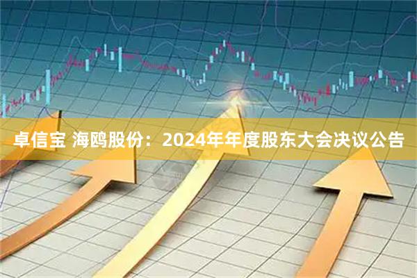 卓信宝 海鸥股份：2024年年度股东大会决议公告